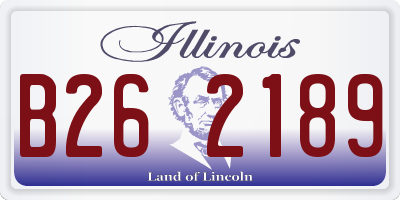 IL license plate B262189