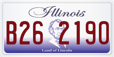 IL license plate B262190