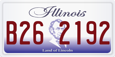 IL license plate B262192