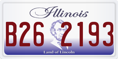 IL license plate B262193