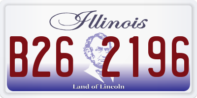 IL license plate B262196
