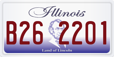 IL license plate B262201
