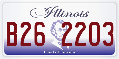 IL license plate B262203