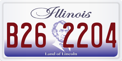 IL license plate B262204
