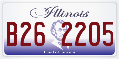 IL license plate B262205