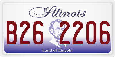 IL license plate B262206