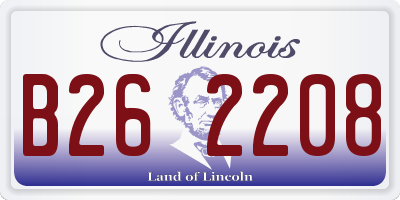IL license plate B262208