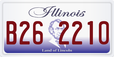 IL license plate B262210