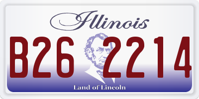 IL license plate B262214