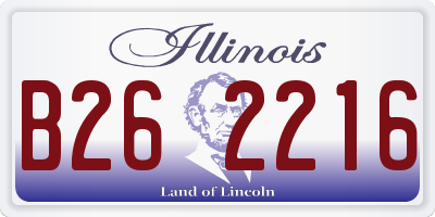 IL license plate B262216