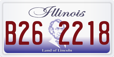 IL license plate B262218