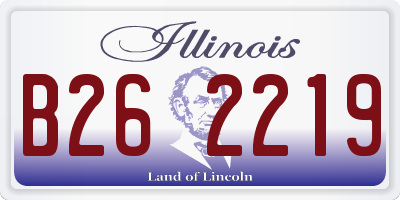 IL license plate B262219