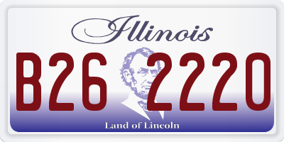 IL license plate B262220