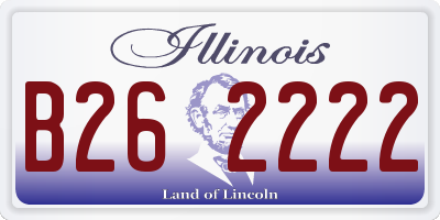 IL license plate B262222