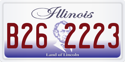 IL license plate B262223