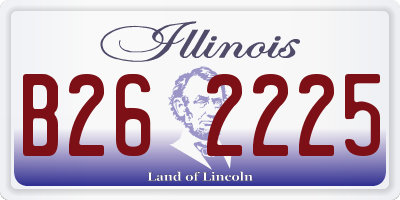 IL license plate B262225