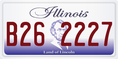 IL license plate B262227