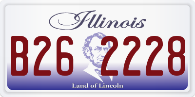 IL license plate B262228