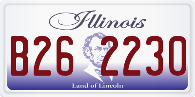 IL license plate B262230