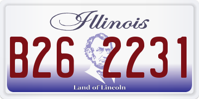 IL license plate B262231