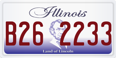 IL license plate B262233