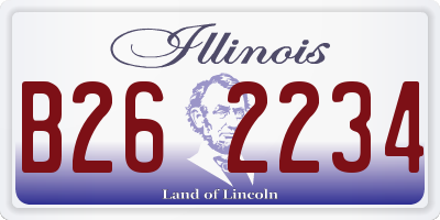 IL license plate B262234