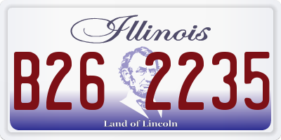 IL license plate B262235