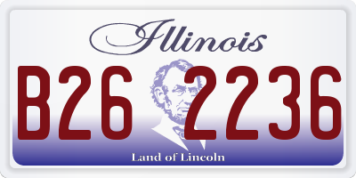 IL license plate B262236