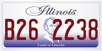 IL license plate B262238