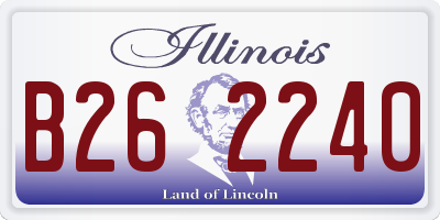 IL license plate B262240