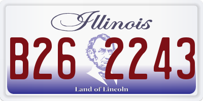 IL license plate B262243