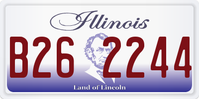 IL license plate B262244