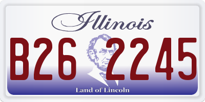 IL license plate B262245
