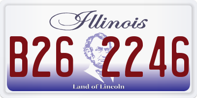 IL license plate B262246