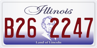 IL license plate B262247