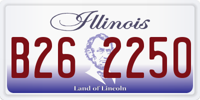 IL license plate B262250