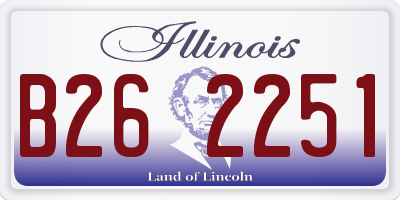 IL license plate B262251