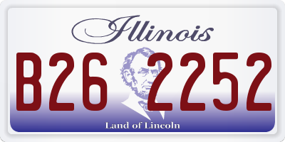 IL license plate B262252
