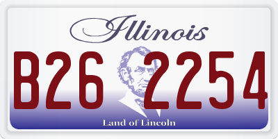IL license plate B262254