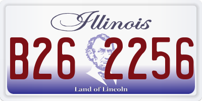 IL license plate B262256