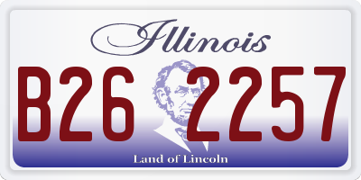 IL license plate B262257