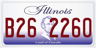 IL license plate B262260