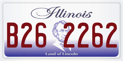 IL license plate B262262