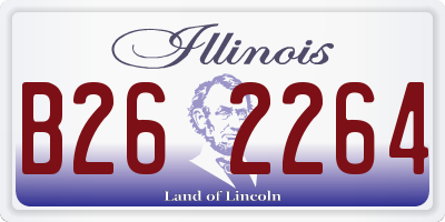IL license plate B262264