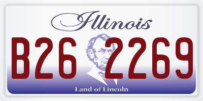 IL license plate B262269
