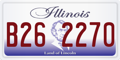 IL license plate B262270