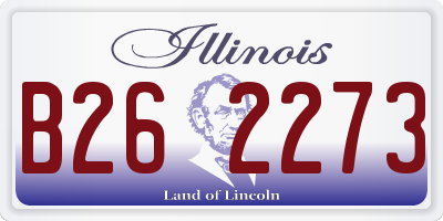 IL license plate B262273