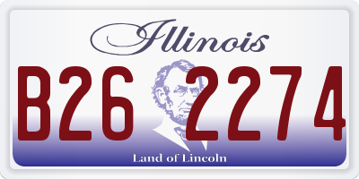 IL license plate B262274