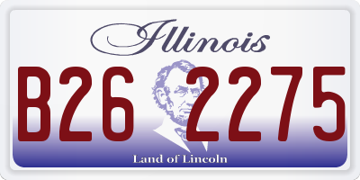 IL license plate B262275