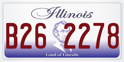 IL license plate B262278